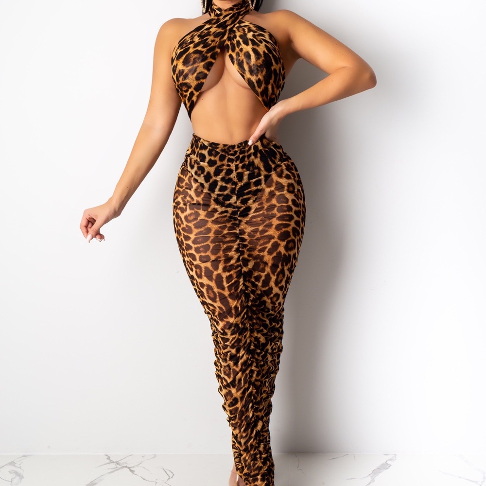 Can't Help it Cheetah Print Skirt Set